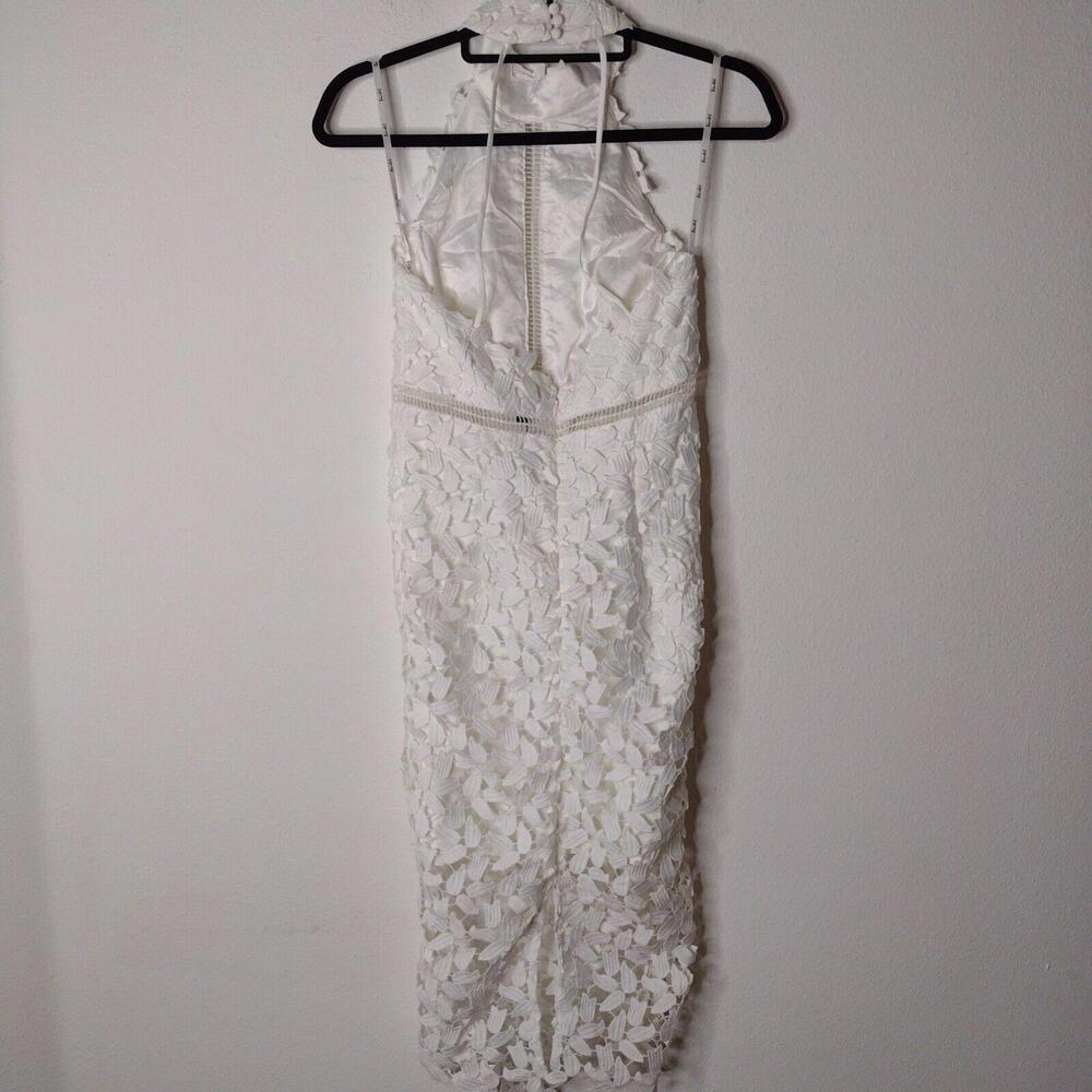 NWT Bardot Women's Ivory/High Neck Lace Shear, Gemma Dress Size XS(4) - Picture 8 of 13